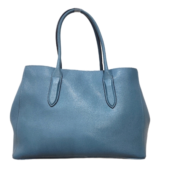 COACH Crossgrain Large Bailey Blue Carryall Shoulder Bag Women's OS - Picture 3 of 14